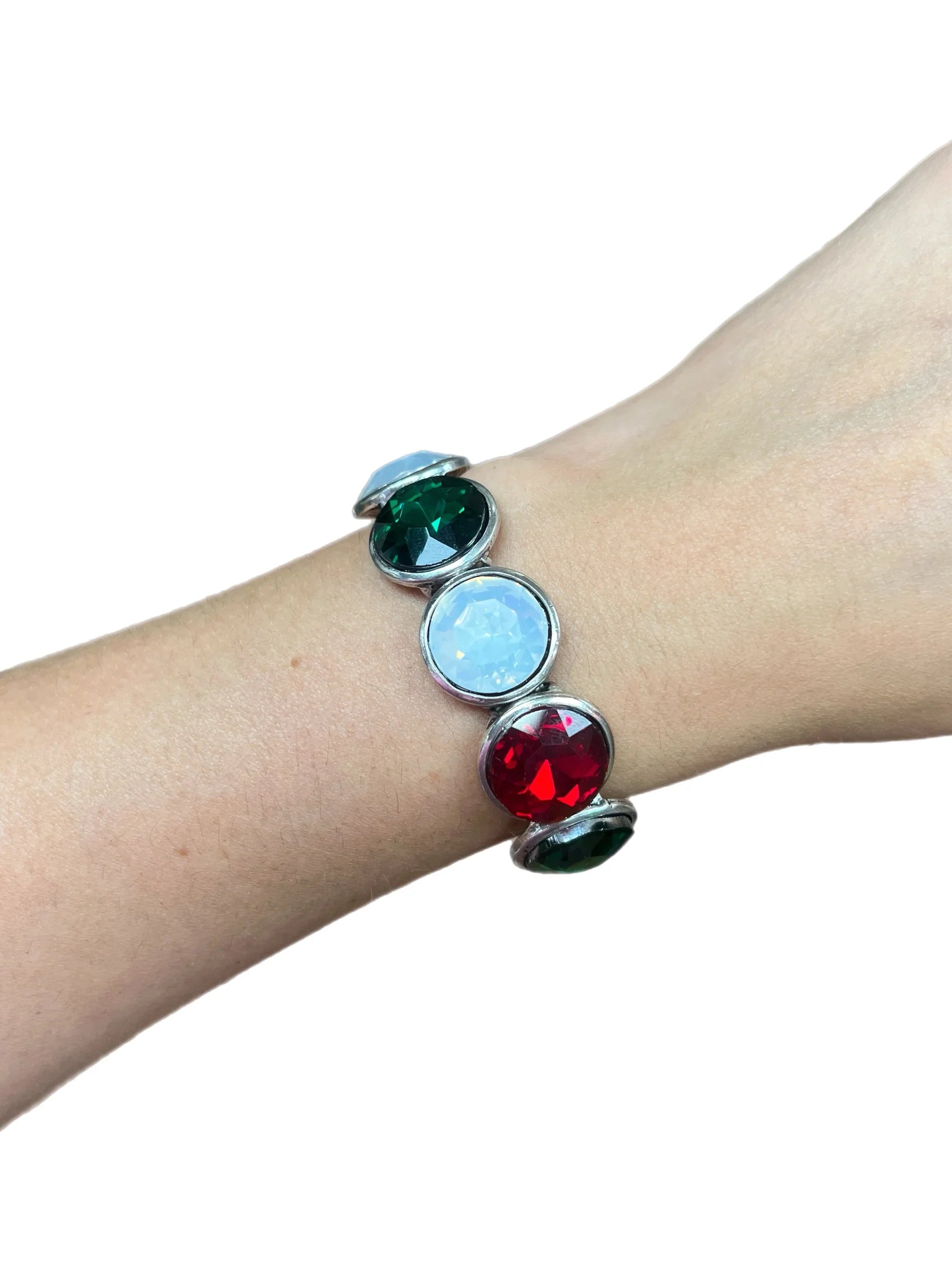 Christmas Opal Crystal Stretch Bracelet