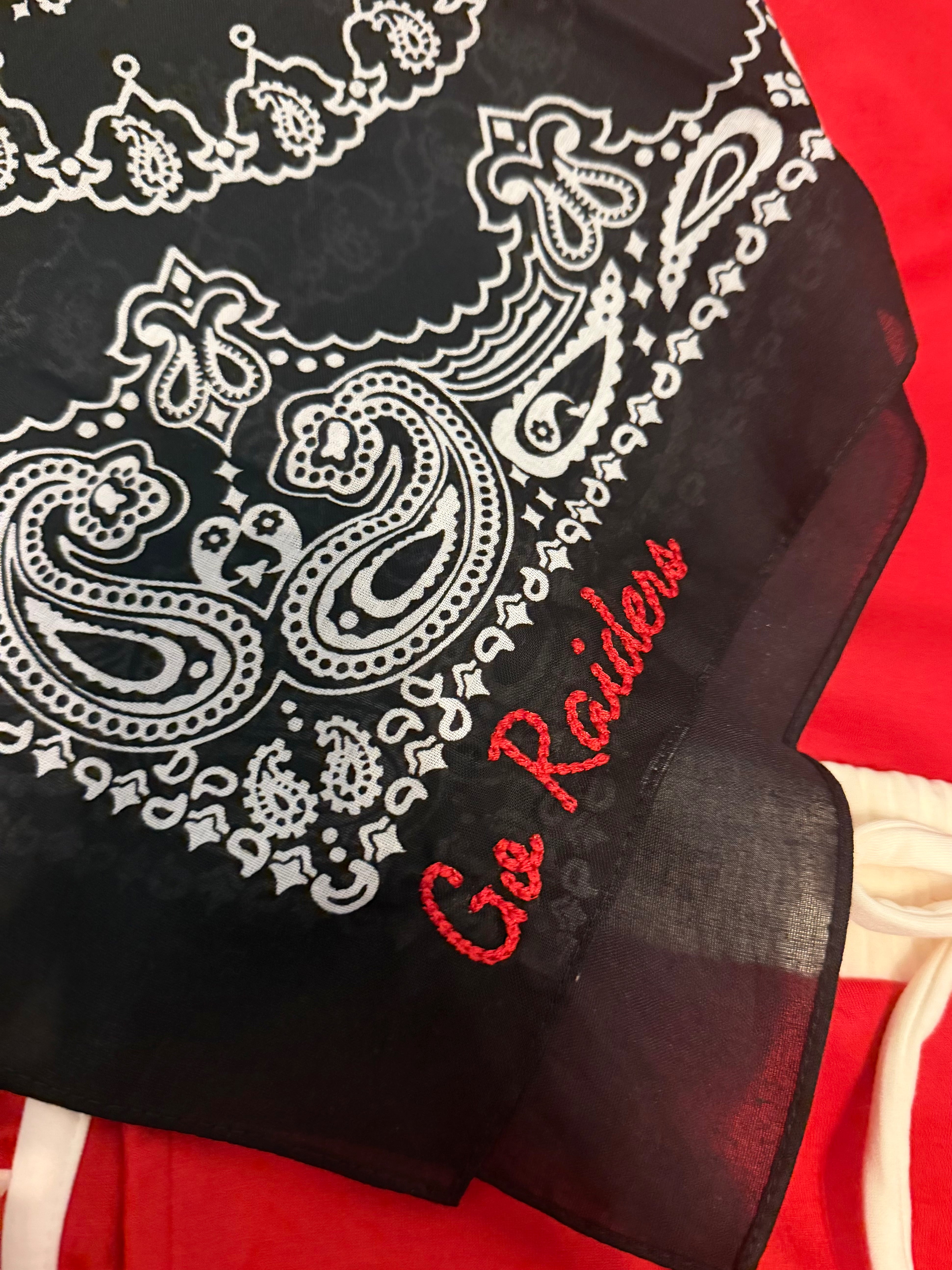 Go Raiders Embroidered Bandana