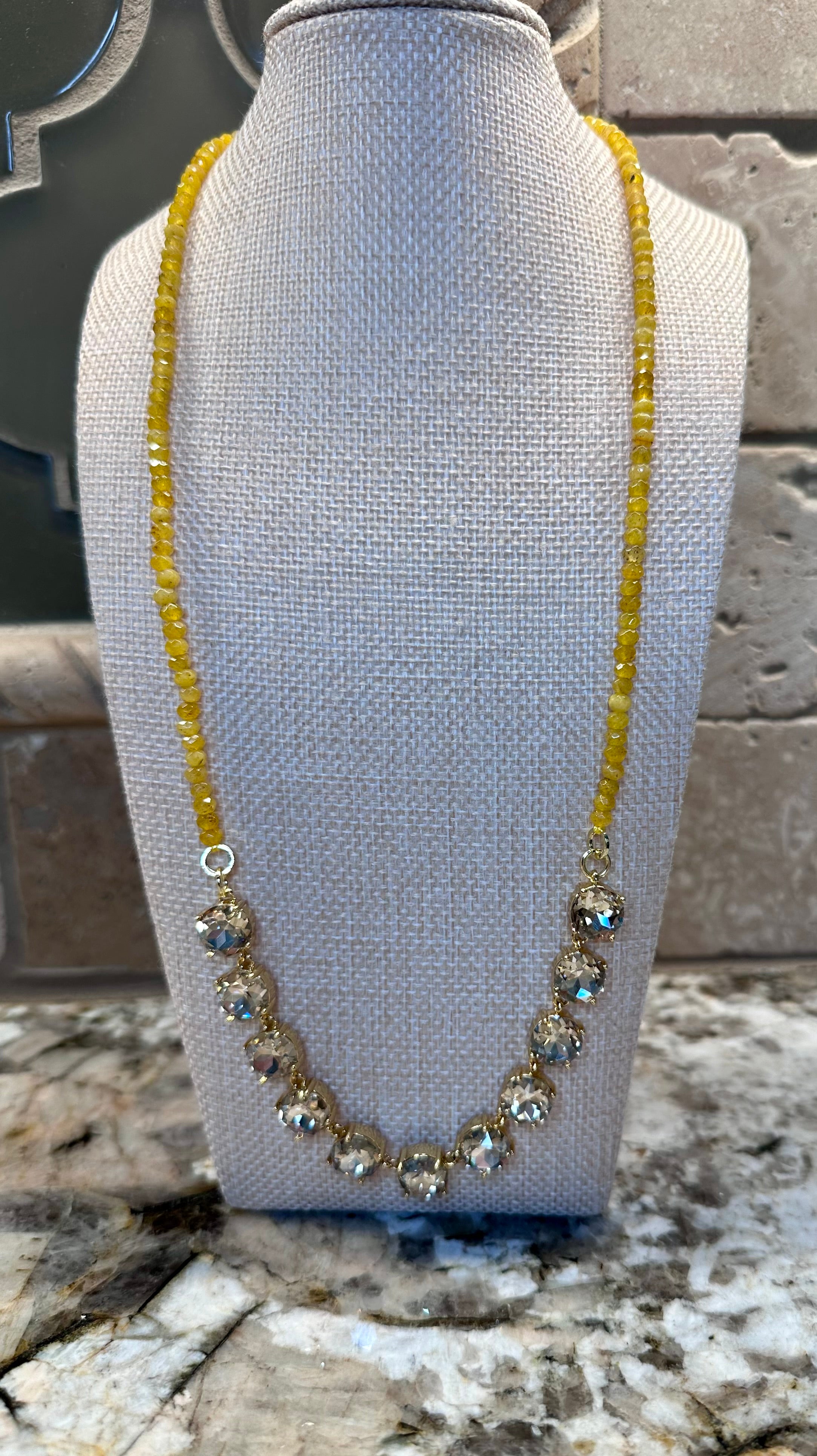 Crystal Necklaces w/ Beaded Accents - 7 Colors