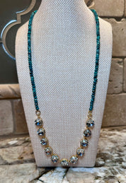 Crystal Necklaces w/ Beaded Accents - 7 Colors