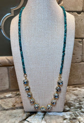 Crystal Necklaces w/ Beaded Accents - 7 Colors