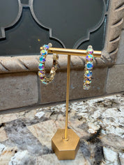 Rhinestone Hoop Earrings