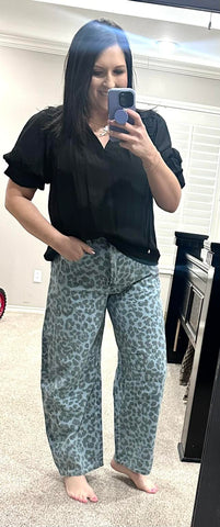 Blue Leopard Pant