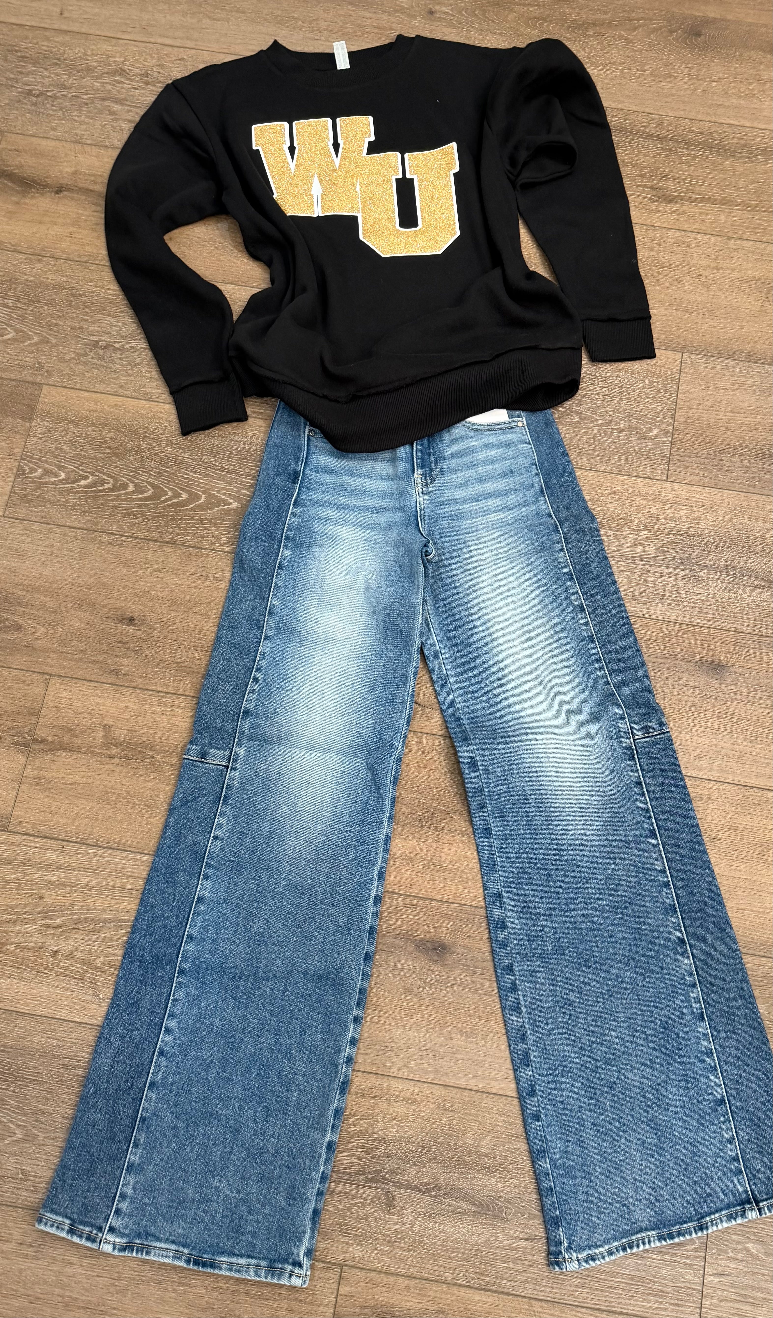 WU Gold Glitter Sweatshirt