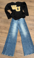 WU Gold Glitter Sweatshirt