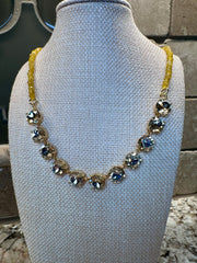 Crystal Necklaces w/ Beaded Accents - 7 Colors