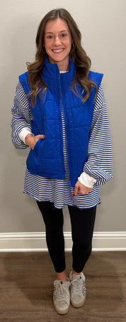 Oversized Striped Long Sleeve Pullover Top - 3 COLORS!