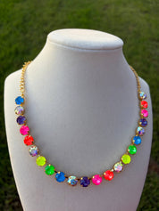 Color Me Happy Rhinestone Necklace 