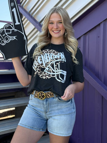 Leopard Helmet Football Tee