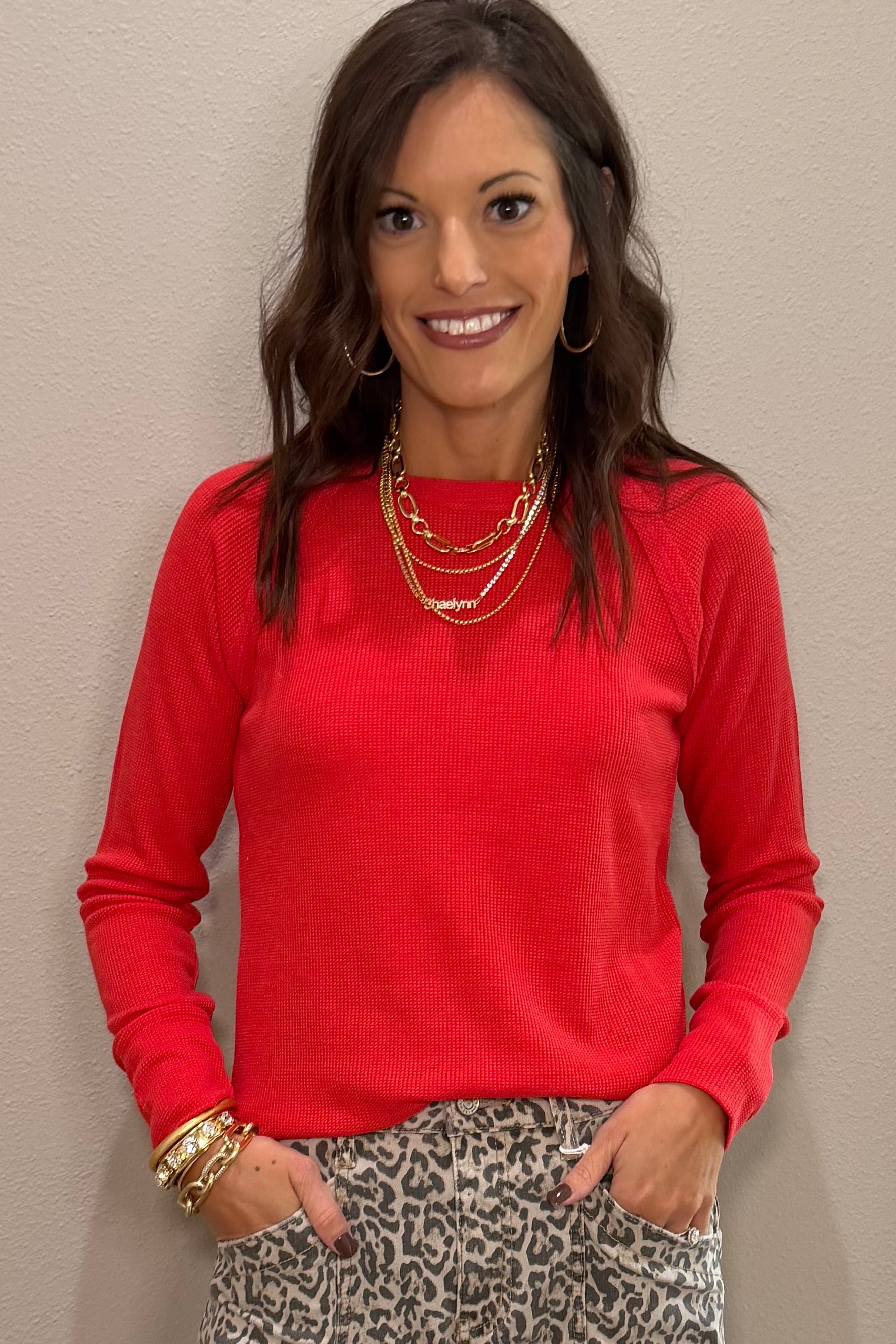 Baby Waffle Knit Long Sleeve Basic - 5 COLORS!