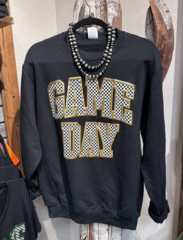 Game Day Checkered Sweatshirt