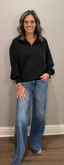 1/4 Zip Scuba Pullover w/ Pockets - 5 COLORS