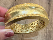 Thick Gold Cuffed Bracelet