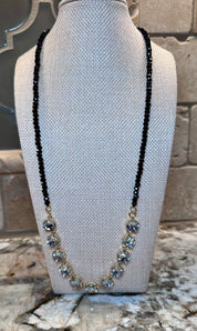 Crystal Necklaces w/ Beaded Accents - 7 Colors