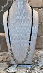 Crystal Necklaces w/ Beaded Accents - 7 Colors