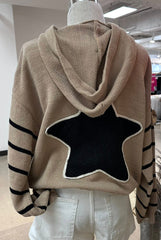 Mocha & Black Star Cardigan