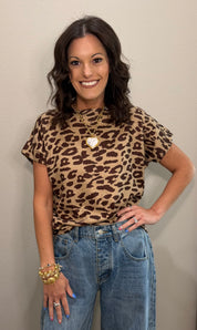 Leopard Print Knit Top