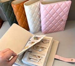 Black Leather Jewelry Travel Case