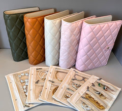 Black Leather Jewelry Travel Case