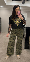 Camo Wide Leg Pants