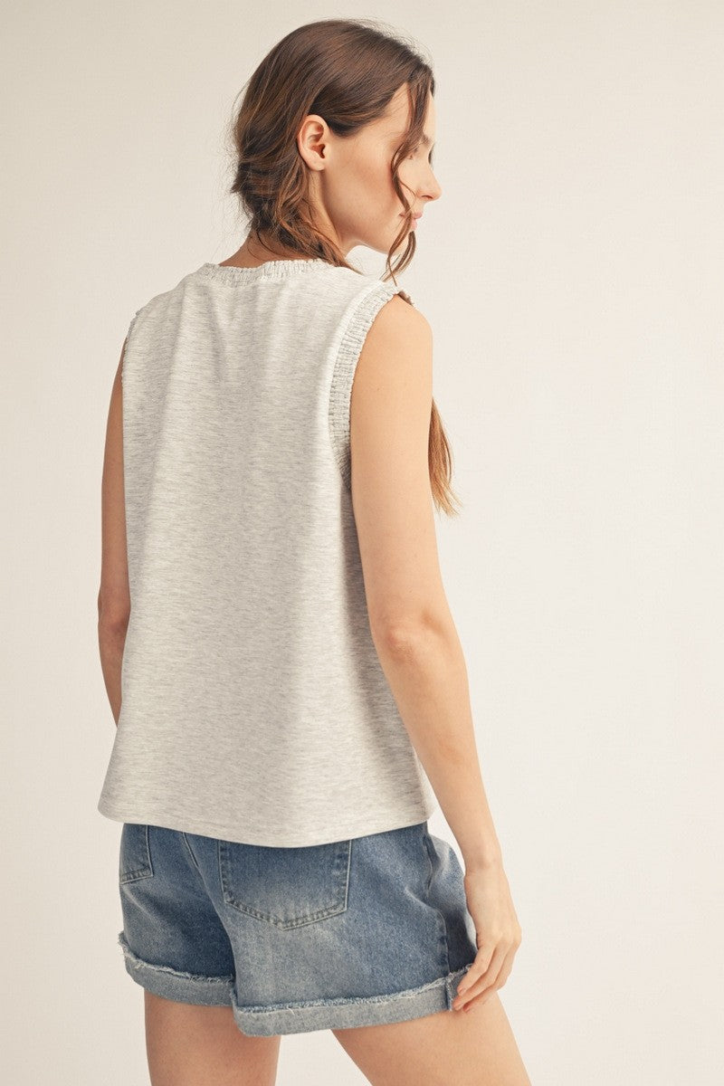 Smocked Edge Luxe Tank Tops - 3 COLORS!