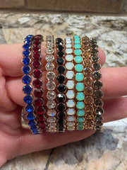 The BEST Accent Rhinestone Bracelets w/ GOLD/DARK Metal Outline - MULTIPLE COVERS