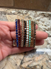 The BEST Accent Rhinestone Bracelets w/ GOLD/DARK Metal Outline - MULTIPLE COVERS