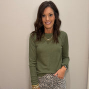 Baby Waffle Knit Long Sleeve Basic - 5 COLORS!