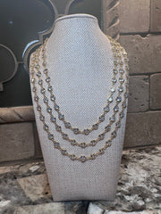 Gold Crystal Necklace - Magnetic Closure