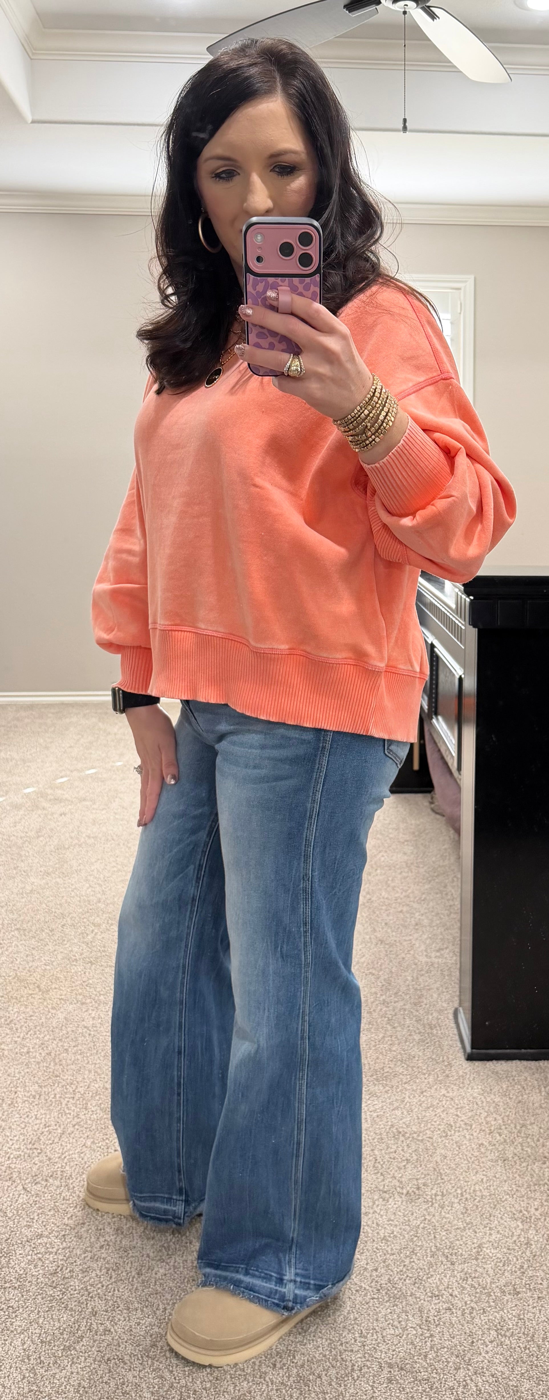 Acid Washed Fleece Oversized Sweatshirt - 10 COLORS