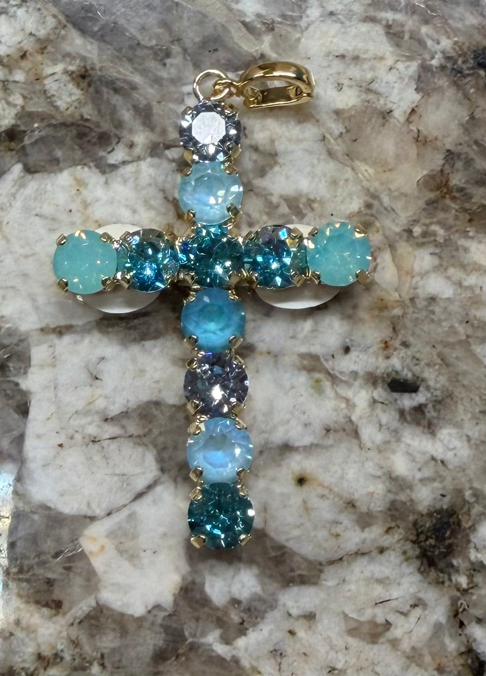Crystal Cross Charm - 7 COLOR WAYS