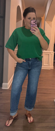 Oversized Short Sleeve Lightweight Sweater Top - 2 COLORS!