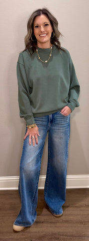 Sage Leaf Silky Soft Modal Basic Top