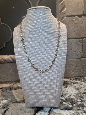 Gold Crystal Necklace - Magnetic Closure