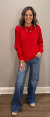 Round Neck Basic Knit Sweater - 3 COLORS