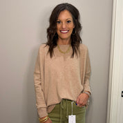 Oatmeal Lightweight Sweater Top