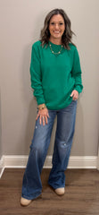 Round Neck Basic Knit Sweater - 3 COLORS