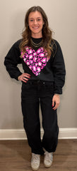 Pink Leopard Heart Sweatshirt