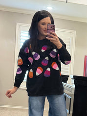 Sequin Candy Corn Sweatshirt