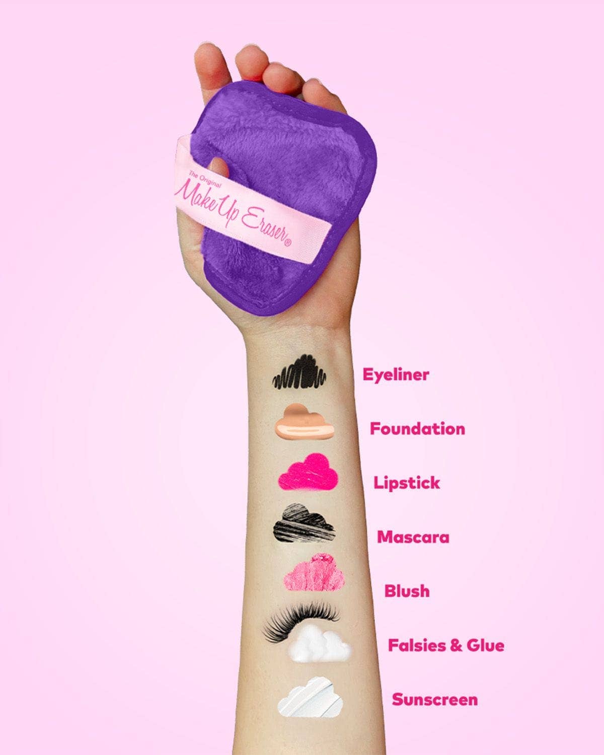 Queen Purple 7-Day Makeup Eraser Set