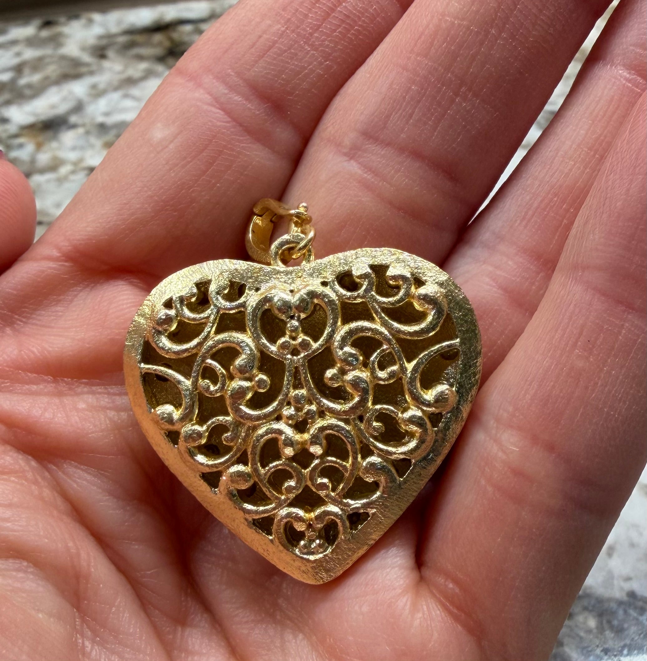 2 Sided Heart Pendant Charm