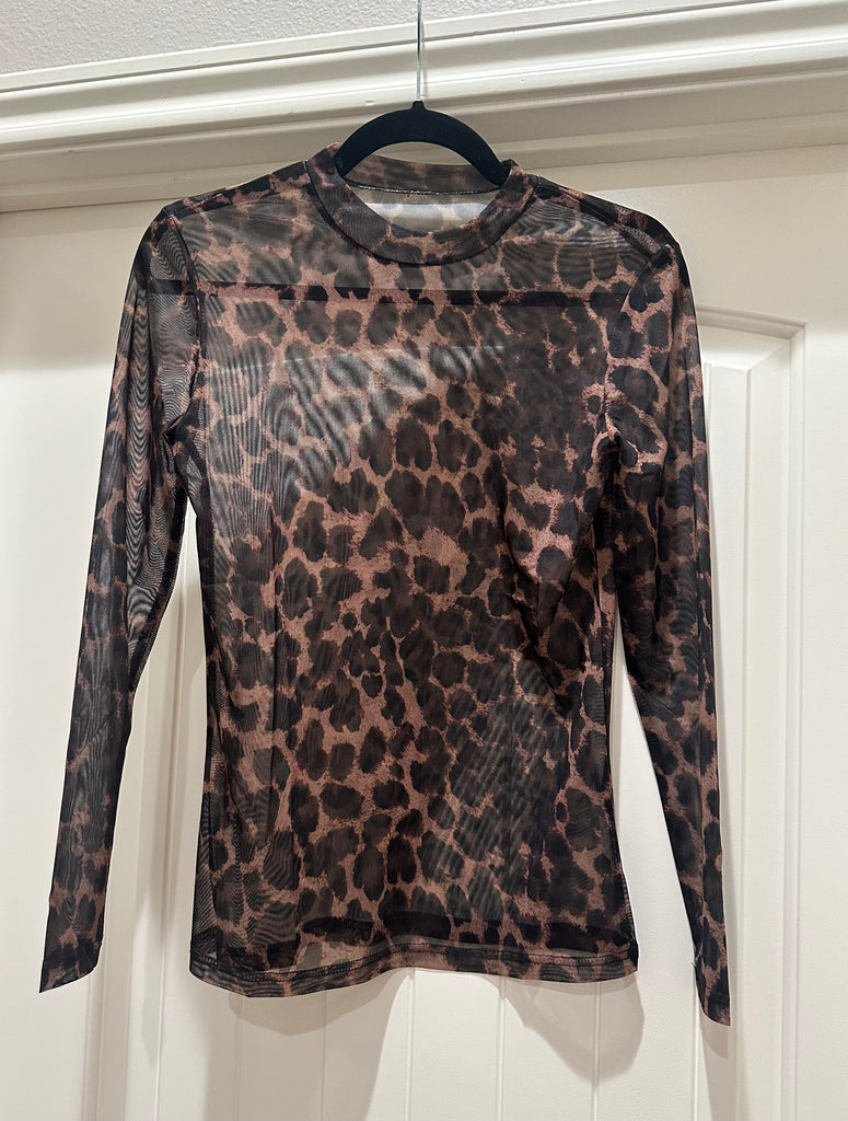 Dark Leopard Mesh Top – Just By Chance Clothing & Jewelry