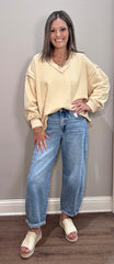 MIneral Washed French Terry Oversized Top