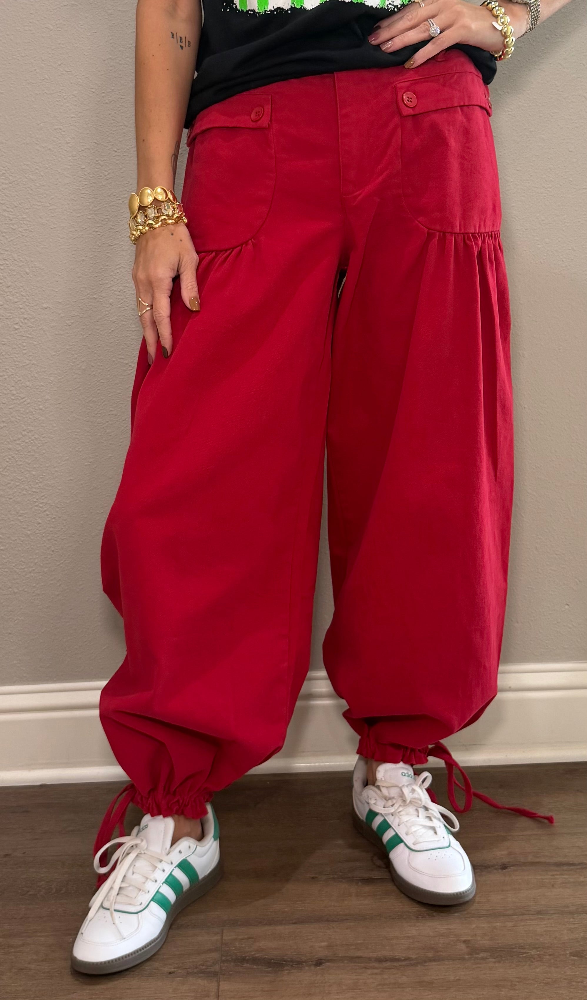 Red Bubble Pants