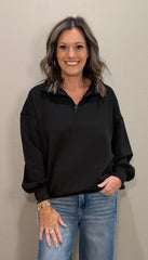 1/4 Zip Scuba Pullover w/ Pockets - 5 COLORS