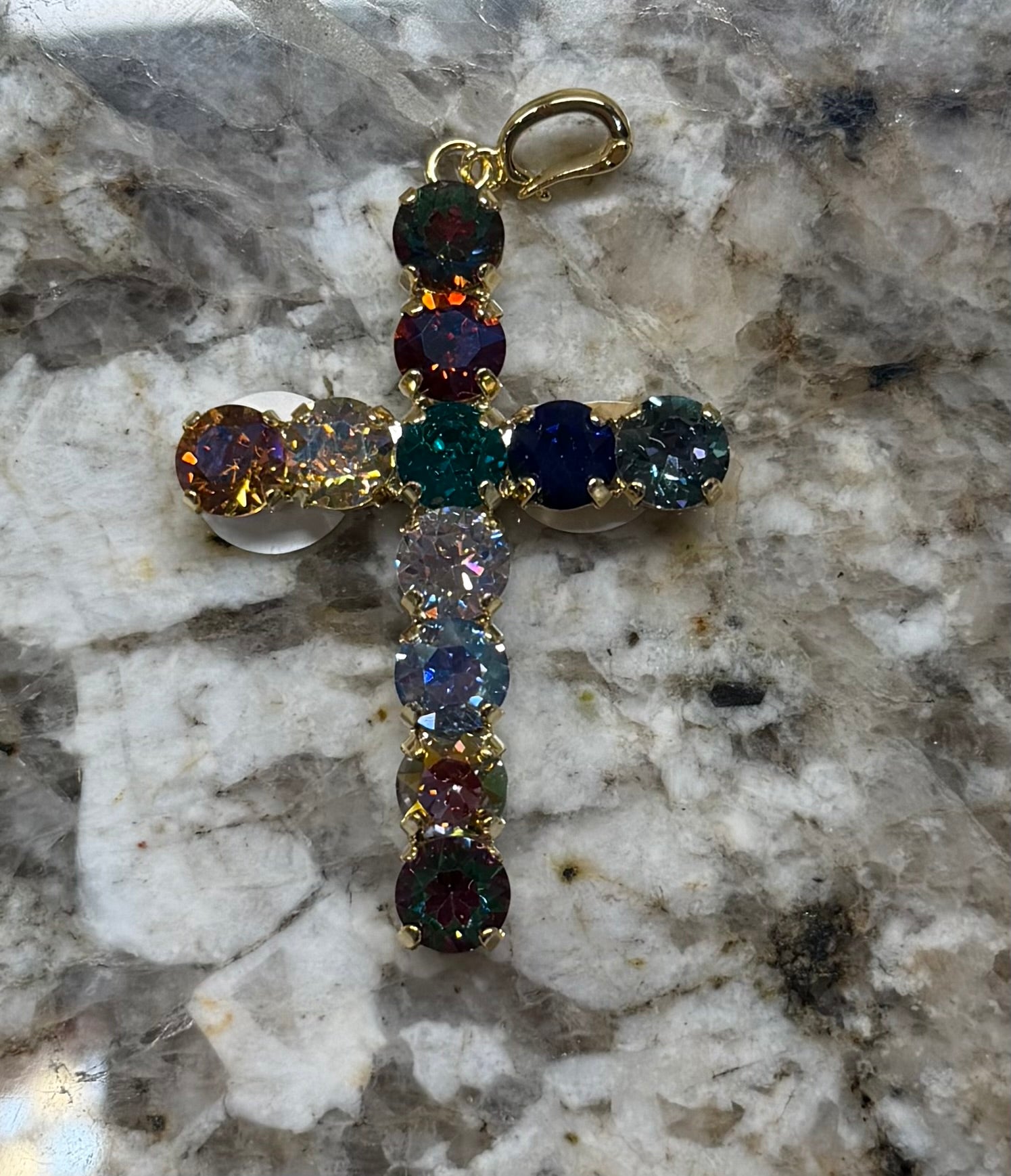 Crystal Cross Charm - 7 COLOR WAYS