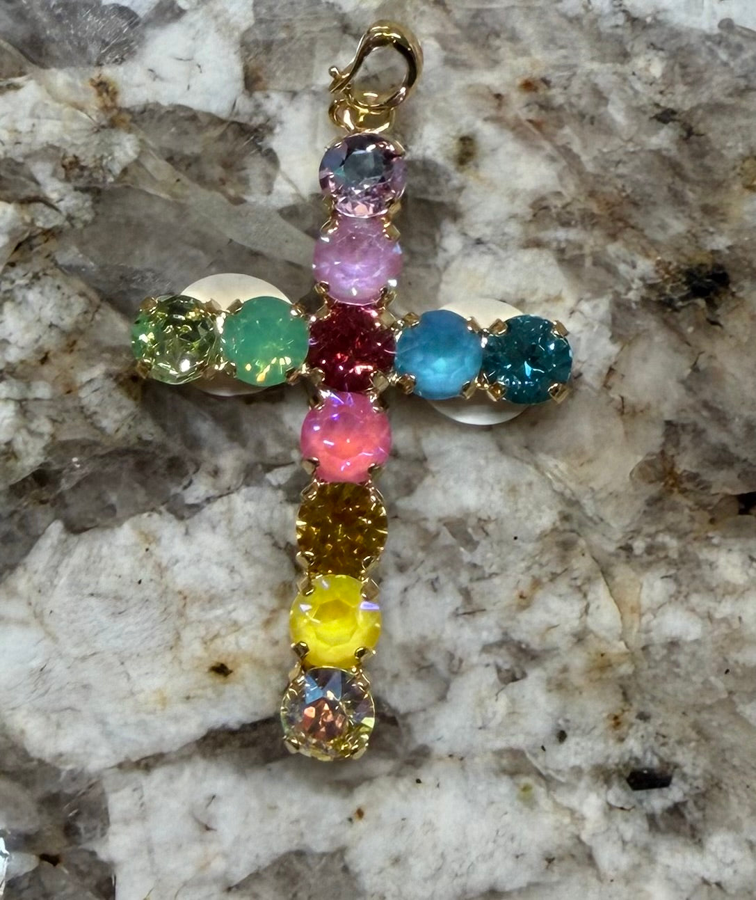 Crystal Cross Charm - 7 COLOR WAYS