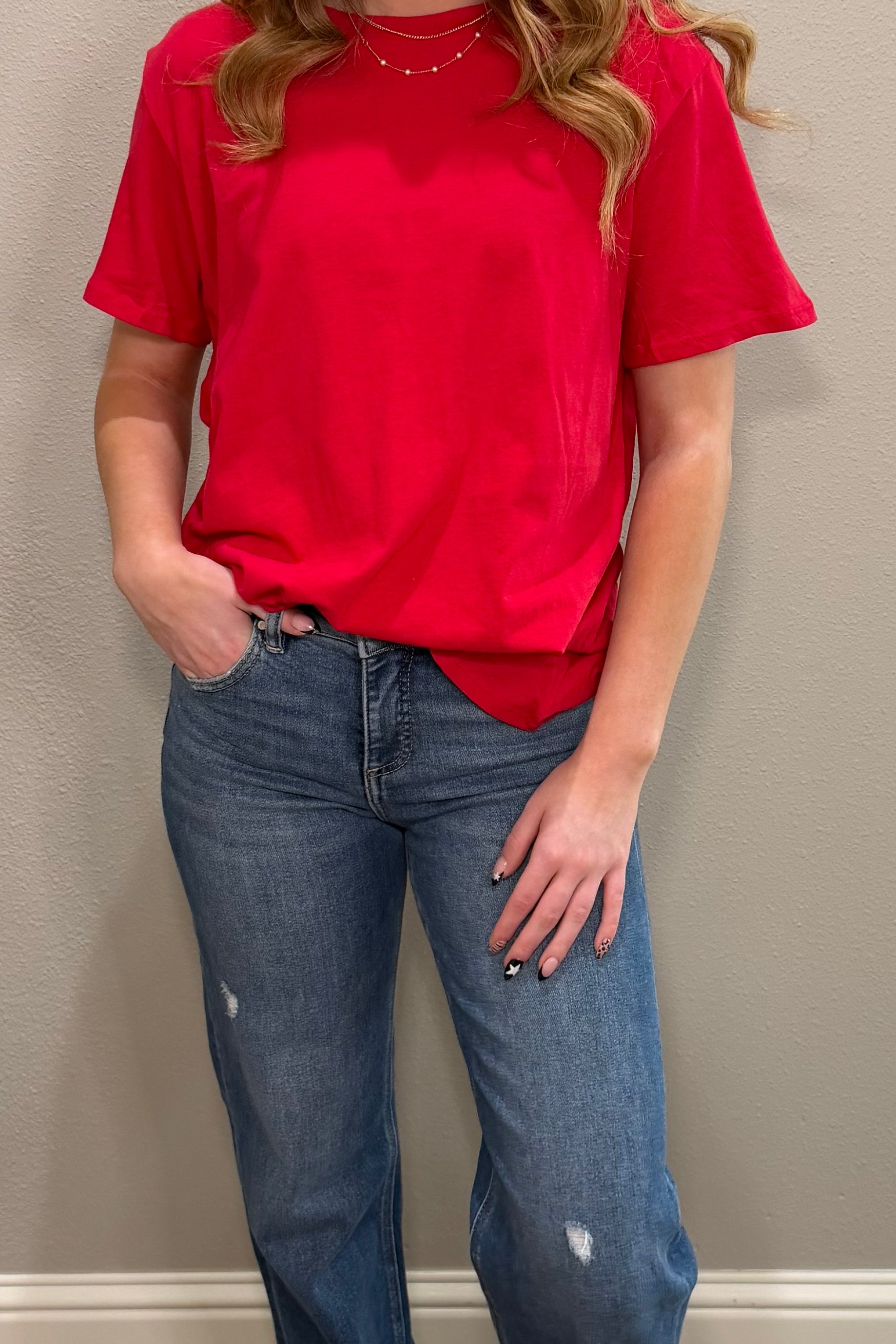 Basic Cotton Short Sleeve Boyfriend Tee - 9 COLORS