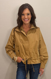 Camel Cinch Bottom Lightweight Jacket