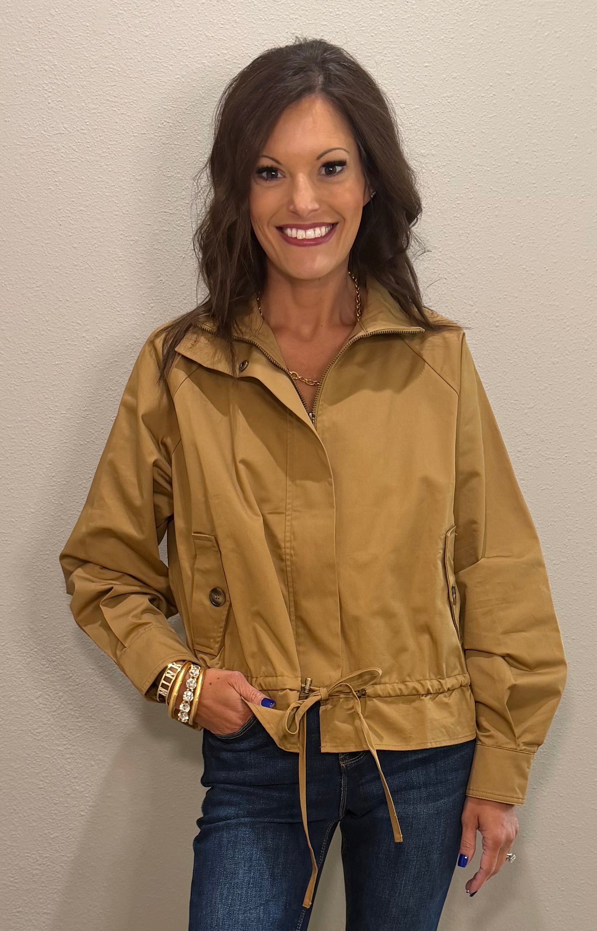 Camel Cinch Bottom Lightweight Jacket